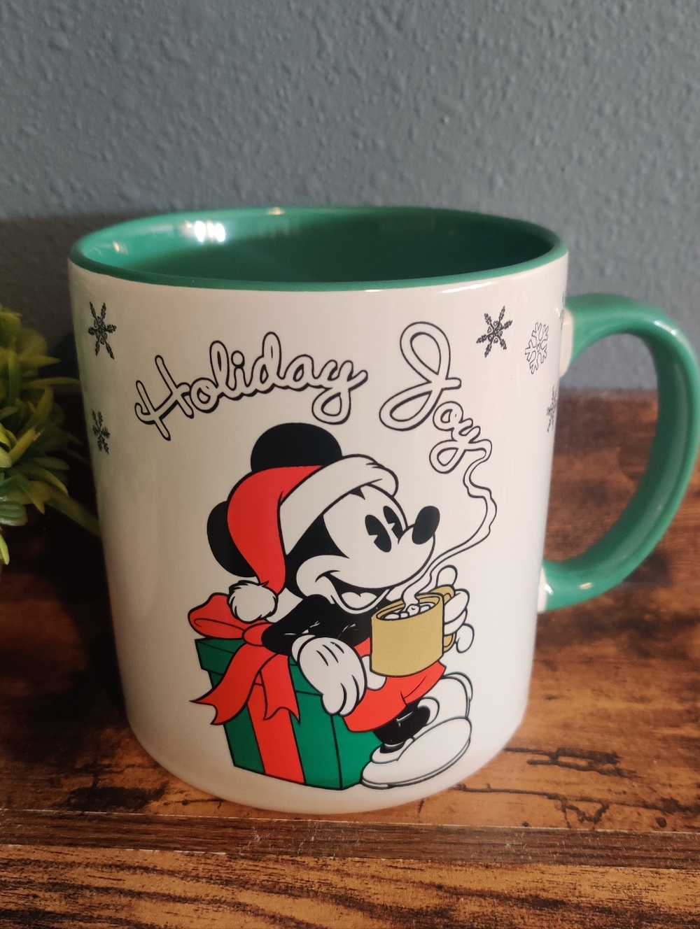 Disney Classic Mickey Mouse Christmas Coffee Mug Hot Chocolate Holiday Santa